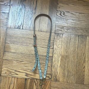 Madewell Animal Print Strap with Brown Accents bag strap